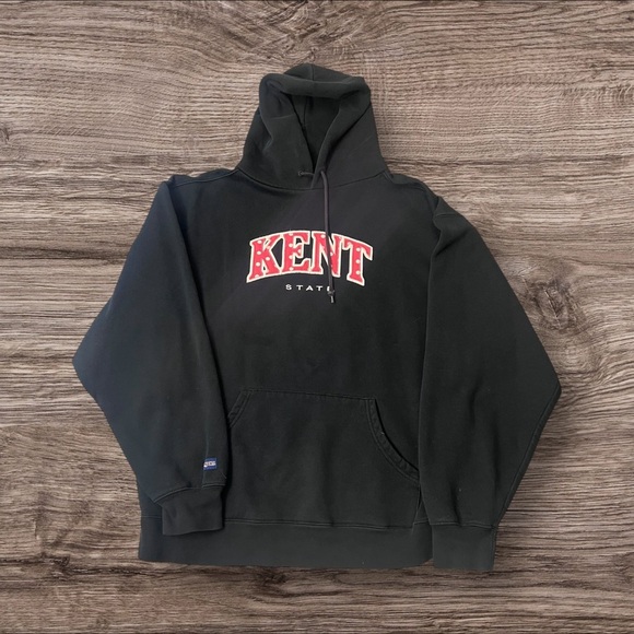 Kent State Black Hoodie with pocket Size Large Jansport - Picture 1 of 4